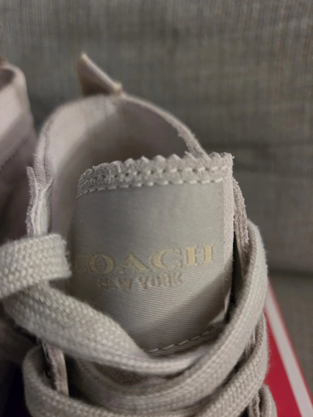 Coach Women's Pale Blush High-Top Sneakers